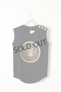 {SOLD}BALMAIN バルマン BF1 T-SHIRT BLASON LOGO G-PRINT SSL{828105I001-5100-AIS}