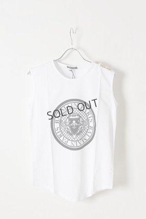 画像1: {SOLD}BALMAIN バルマン BF1 T-SHIRT BLASON LOGO G-PRINT SSL{828105I001-5207-AIS}