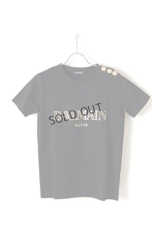 画像1: {SOLD}BALMAIN バルマン BF1 T-SHIRT LOGO G-PRINT SSL{828120326I-0100-AIS}