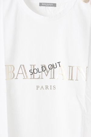 画像4: {SOLD}BALMAIN バルマン BF1 T-SHIRT BALMAIN-LOGO FOIL{9111077I042-GAD-AIS}