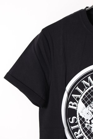 画像4: BALMAIN バルマン BH2 T-SHIRTS COIN-LOGO FLOCKY{-AIS}