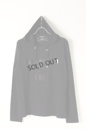 画像1: {SOLD}BALMAIN バルマン BH2 C&S PULL HOODIE NEW-LOGO{-AIA}