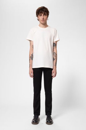 画像2: Nudie Jeans ヌーディージーンズ Grim Tim Dry Everblack グリムティム スリムストレート ジーンズ(レングス30) {113033030GRIMTIM792-BEA}