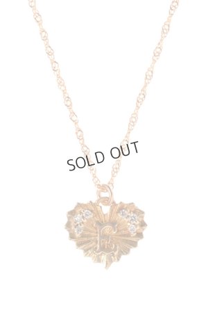 画像1: {SOLD}ahkah blanc アーカーブラン エリオーネハートイニシャル E ネックレス{AB0993010100-}