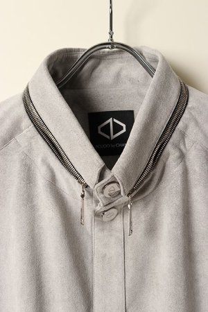 画像2: 【 30%OFF セール158,400円→110,880円】 ACUOD by CHANU アクオド バイ チャヌ Suede Button Shirts{AC-22AW-SDBTST-GRY-BBA}