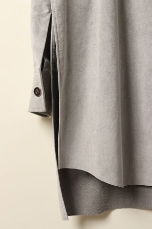 画像5: 【 30%OFF セール158,400円→110,880円】 ACUOD by CHANU アクオド バイ チャヌ Suede Button Shirts{AC-22AW-SDBTST-GRY-BBA}