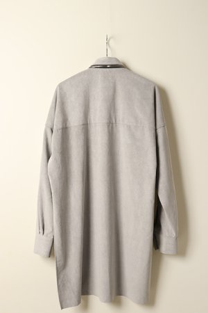画像6: 【 30%OFF セール158,400円→110,880円】 ACUOD by CHANU アクオド バイ チャヌ Suede Button Shirts{AC-22AW-SDBTST-GRY-BBA}