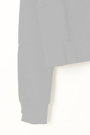画像6:   BALMAIN バルマン BF1 JERSEY BALMAIN FLOCK DETAIL CROPPED HOODIE{-BCS}