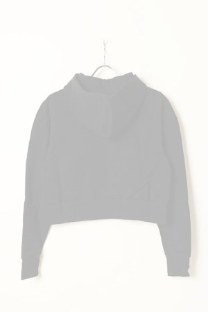 画像7:   BALMAIN バルマン BF1 JERSEY BALMAIN FLOCK DETAIL CROPPED HOODIE{-BCS}