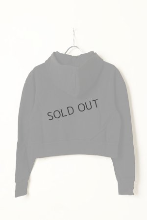 画像7: {SOLD}BALMAIN バルマン BF1 JERSEY BALMAIN FLOCK DETAIL CROPPED HOODIE{-BCS}