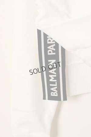 画像7: {SOLD}BALMAIN バルマン BF1 JERSEY BALMAIN FLOCK DETAIL CROPPED HOODIE{-BCS}