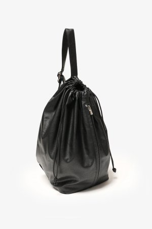 画像1: ATTACHMENT アタッチメント シンセティックレザー バケットバッグ{-BFS}