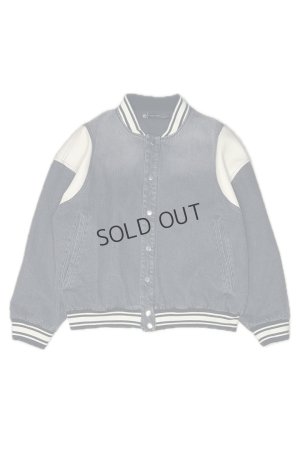 画像1: {SOLD}a good bad influence アグッドバッドインフルエンス DENIM VARSITY JACKET{-BEA}