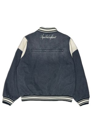 画像2: a good bad influence アグッドバッドインフルエンス DENIM VARSITY JACKET{-BEA}