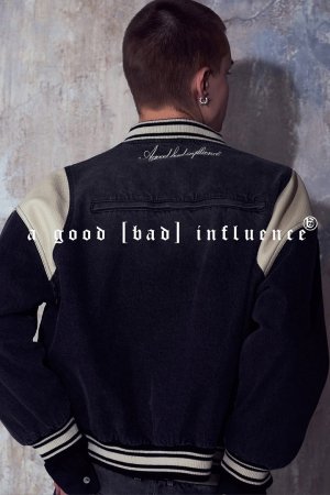 画像4: a good bad influence アグッドバッドインフルエンス DENIM VARSITY JACKET{-BEA}