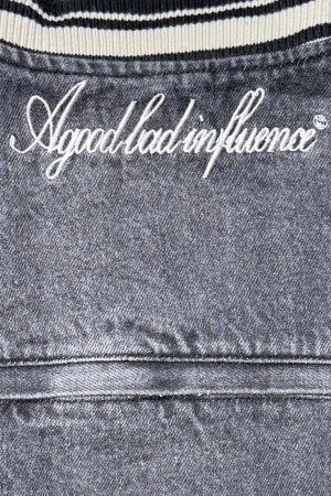 画像6: a good bad influence アグッドバッドインフルエンス DENIM VARSITY JACKET{-BEA}
