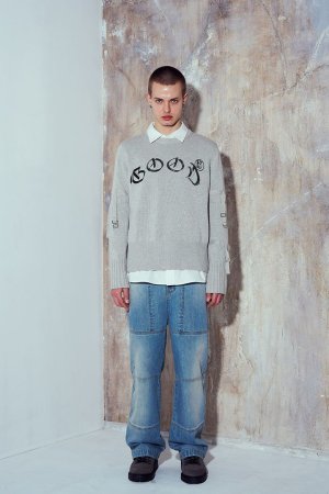 画像2: a good bad influence アグッドバッドインフルエンス GOOD LOGO SWEATER{-BEA}