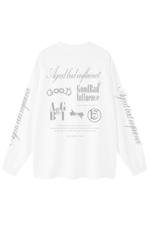 画像1: a good bad influence アグッドバッドインフルエンス ALL LOGO L/S T-SHIRT{-BES}