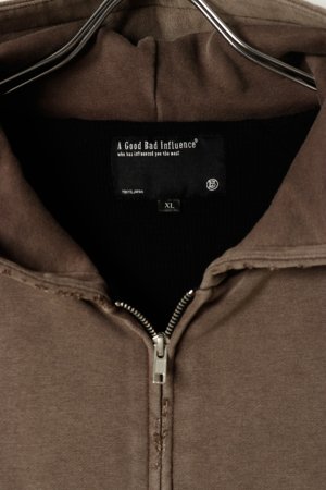 画像2: a good bad influence アグッドバッドインフルエンス AGED DISTRESED ZIP HOODIE{-BFA}