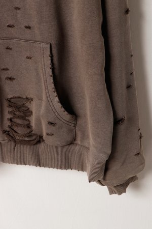 画像4: a good bad influence アグッドバッドインフルエンス AGED DISTRESED ZIP HOODIE{-BFA}