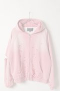 a good bad influence アグッドバッドインフルエンス AGED DISTRESED ZIP HOODIE{-BFA}