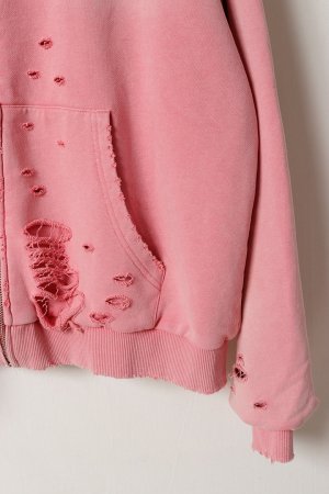 画像4: a good bad influence アグッドバッドインフルエンス AGED DISTRESED ZIP HOODIE{-BFA}