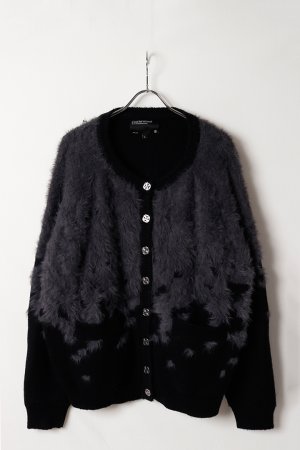 画像1: a good bad influence アグッドバッドインフルエンス SHATTERED DUAL YARN SHAGGY CARDIGAN{-BFA}
