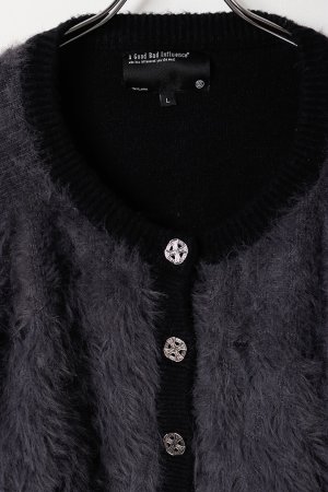 画像2: a good bad influence アグッドバッドインフルエンス SHATTERED DUAL YARN SHAGGY CARDIGAN{-BFA}