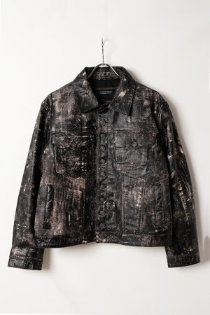画像1: a good bad influence アグッドバッドインフルエンス VINTAGE AGED LEATHER JACKET{-BFA}