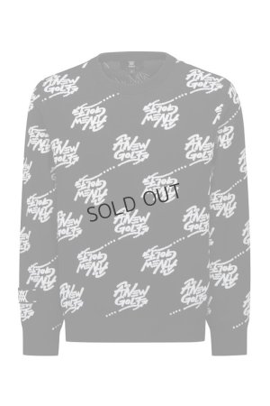 画像1: {SOLD}アニュー ゴルフ ANEW GOLF M ロゴ パターン ジャカード プルオーバー{-BDA}