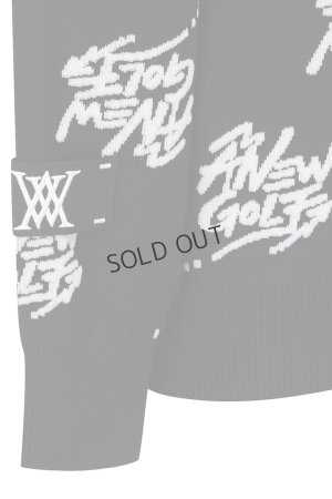 画像6: {SOLD}アニュー ゴルフ ANEW GOLF M ロゴ パターン ジャカード プルオーバー{-BDA}