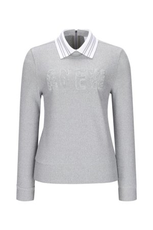 画像1: 【 20%OFF セール46,200円→36,960円】 アニュー ゴルフ ANEW GOLF W ブークルエンボロゴ　ロングスリーブTシャツ{-BDA}