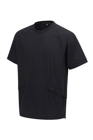 画像3: アニュー ゴルフ ANEW GOLF MEN WOOVEN MIX CREW NECK{AGFMMTS86-BFS}