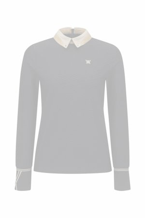 画像1:  {SOLD} アニュー ゴルフ ANEW GOLF WOMEN FA BACK ZIP LONG T-SHIRT{-BEA}