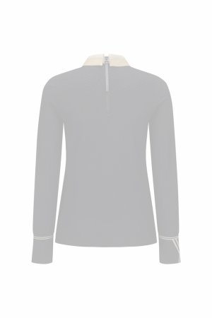 画像2:  {SOLD} アニュー ゴルフ ANEW GOLF WOMEN FA BACK ZIP LONG T-SHIRT{-BEA}