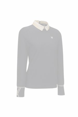 画像4:  {SOLD} アニュー ゴルフ ANEW GOLF WOMEN FA BACK ZIP LONG T-SHIRT{-BEA}