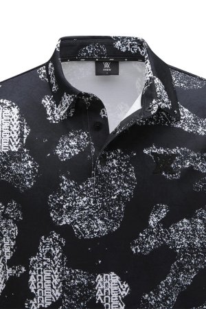 画像5: アニュー ゴルフ ANEW GOLF MEN SM WAVE PATTERN SHORT T-SHIRT{-BEA}