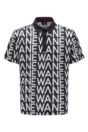 画像1: アニュー ゴルフ ANEW GOLF MEN SM LOGO PATTERN SHORT T-SHIRT{-BEA}