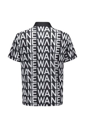 画像2: アニュー ゴルフ ANEW GOLF MEN SM LOGO PATTERN SHORT T-SHIRT{-BEA}