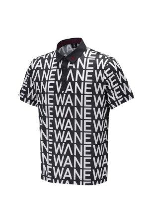 画像3: アニュー ゴルフ ANEW GOLF MEN SM LOGO PATTERN SHORT T-SHIRT{-BEA}