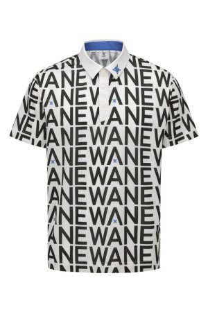 画像1: アニュー ゴルフ ANEW GOLF MEN SM LOGO PATTERN SHORT T-SHIRT{-BEA}