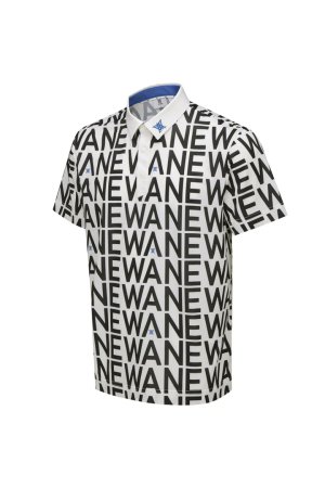 画像3: アニュー ゴルフ ANEW GOLF MEN SM LOGO PATTERN SHORT T-SHIRT{-BEA}