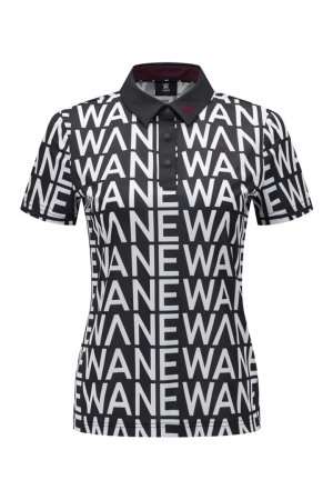 画像1: アニュー ゴルフ ANEW GOLF WOMEN SM LOGO PATTERN SHORT T-SHIRT{-BEA}