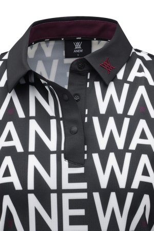 画像5: アニュー ゴルフ ANEW GOLF WOMEN SM LOGO PATTERN SHORT T-SHIRT{-BEA}