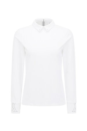 画像1:  {SOLD} アニュー ゴルフ ANEW GOLF WOMEN SOLID BACK ZIP LONG T-SHIRT{-BFS}