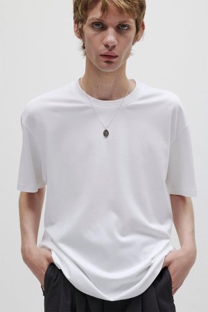 画像3: ATTACHMENT アタッチメント コットンダブルフェイス オーバーサイズS/S Tシャツ{-BFS}