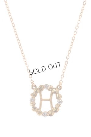 画像1: {SOLD}AHKAH アーカー ストーンレメディイニシャルネックレス H{AK0852010100-}