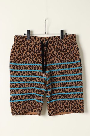 画像1: ARMED アームド LEOPARD BORDER  SHORT PANTS{-AES}