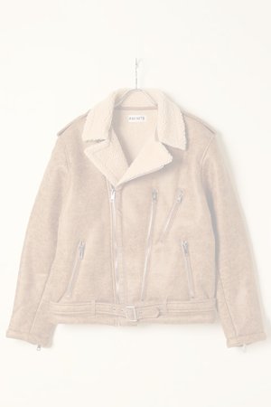 画像1:   AUI NITE アウィナイト mouton biker jacket{-BBA}