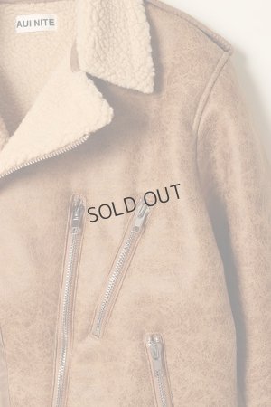 画像3: {SOLD}AUI NITE アウィナイト mouton biker jacket{-BBA}